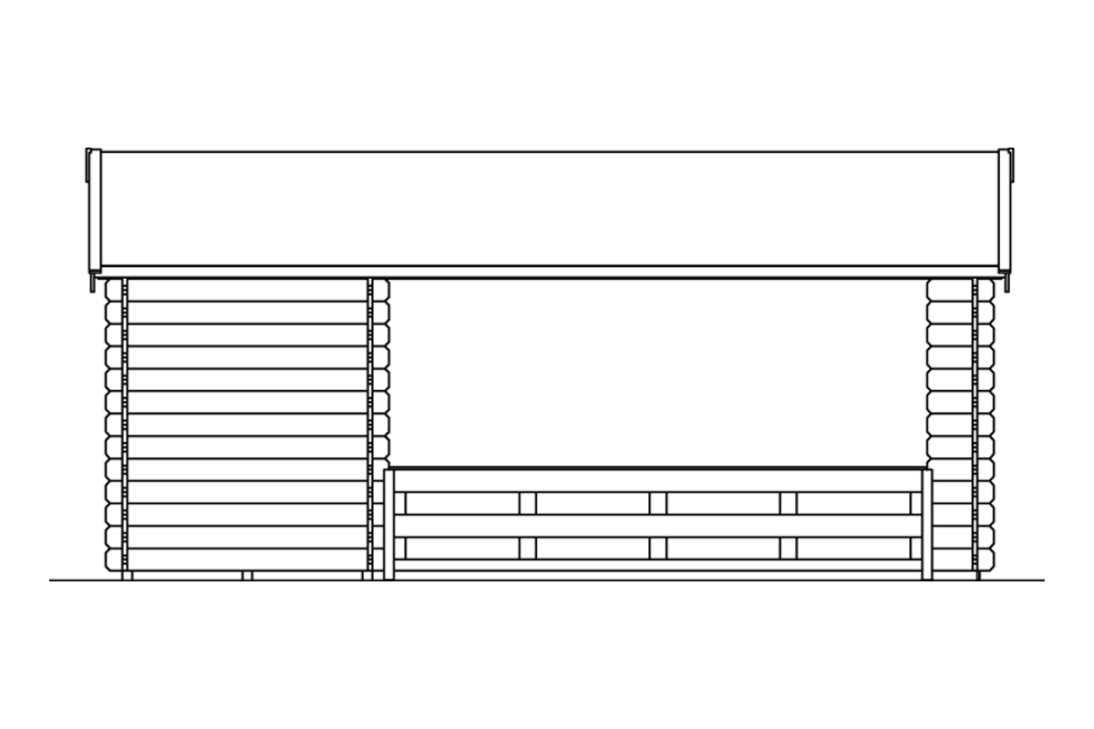 Gartenhaus Alicante mit Abstellraum natur