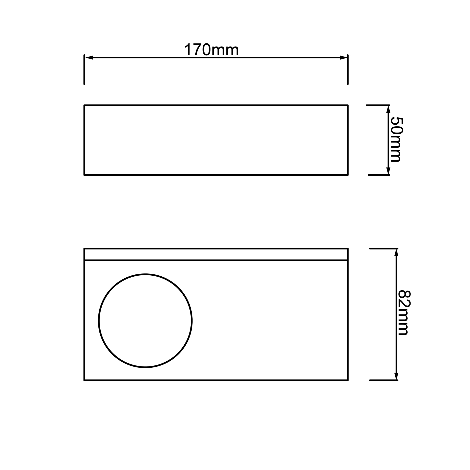 Abbot Wandleuchte anthrazit