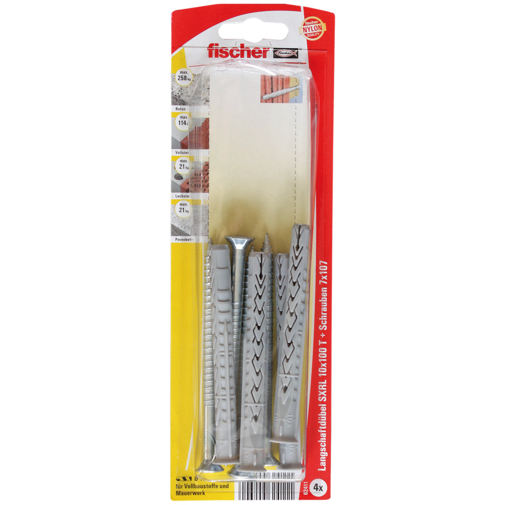 Langschaftdübel SXRL T K, 4 Stück bei leitermann.de günstig kaufen Langschaftdübel SXRL T K, 4 Stück
