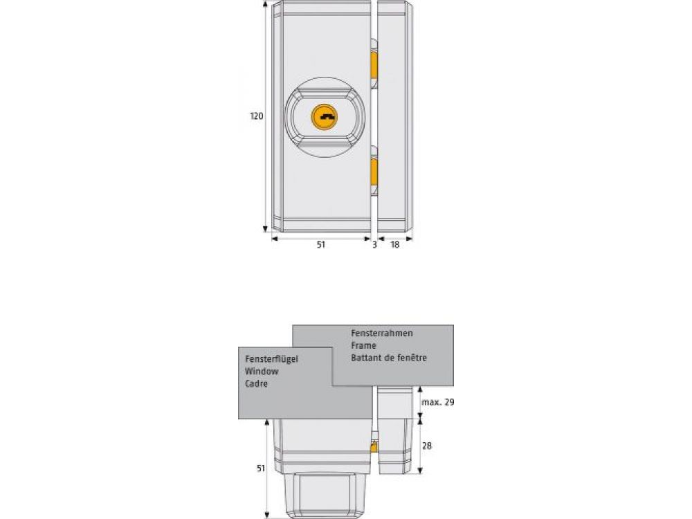 ABUS Fensterzusatzschloss FTS 96 bei leitermann.de günstig kaufen ABUS Fensterzusatzschloss FTS 96