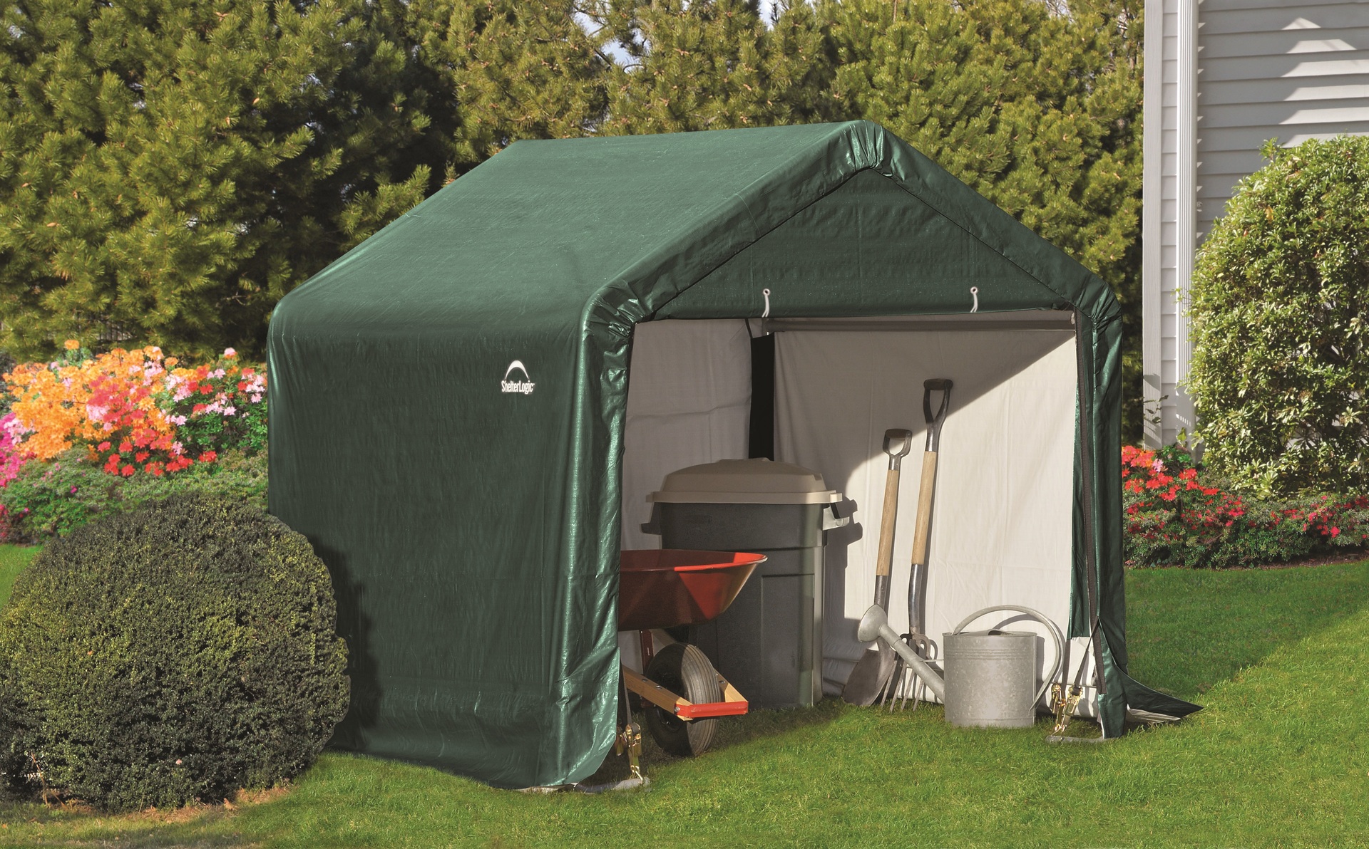 Foliengerätehaus grün 180x180 cm bei leitermann.de günstig kaufen Foliengerätehaus grün 180x180 cm