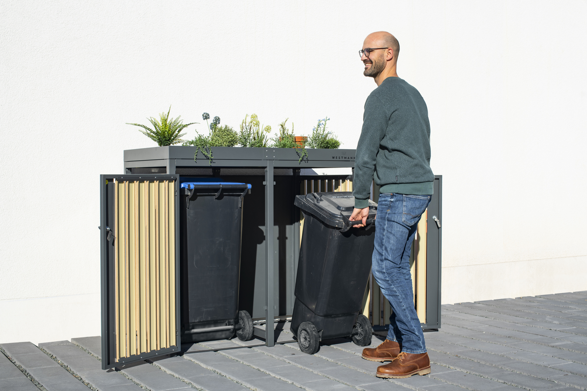 Mülltonnenbox 2-fach 240 Liter