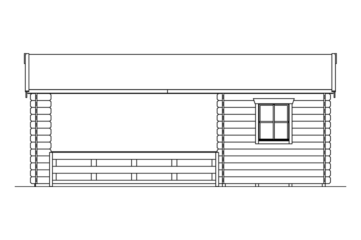 Gartenhaus Alicante mit Abstellraum natur