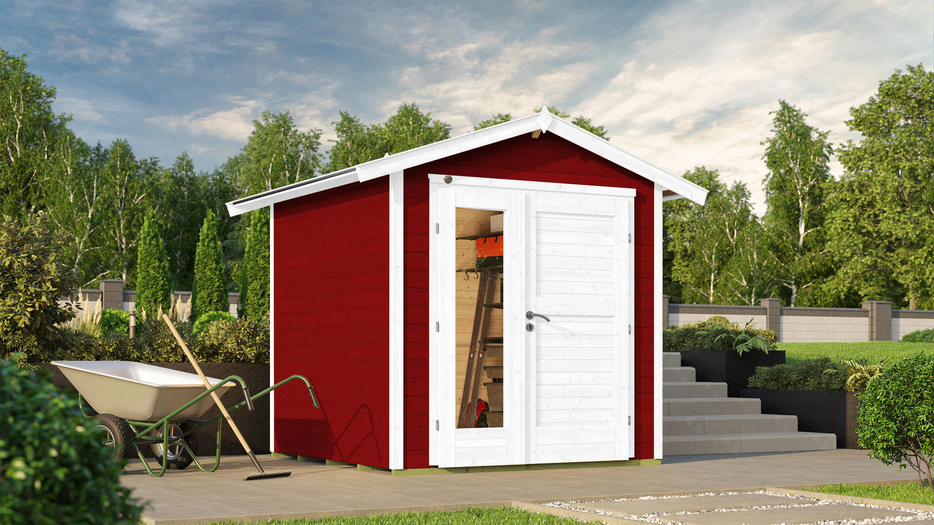 Gartenhaus 224 A  21 mm Design-Doppeltür