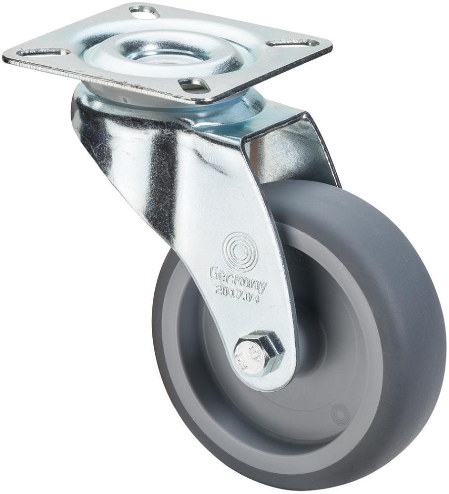 Lenkrolle 100mm,A300 Platte,Gummirad,GL A300.A80.100