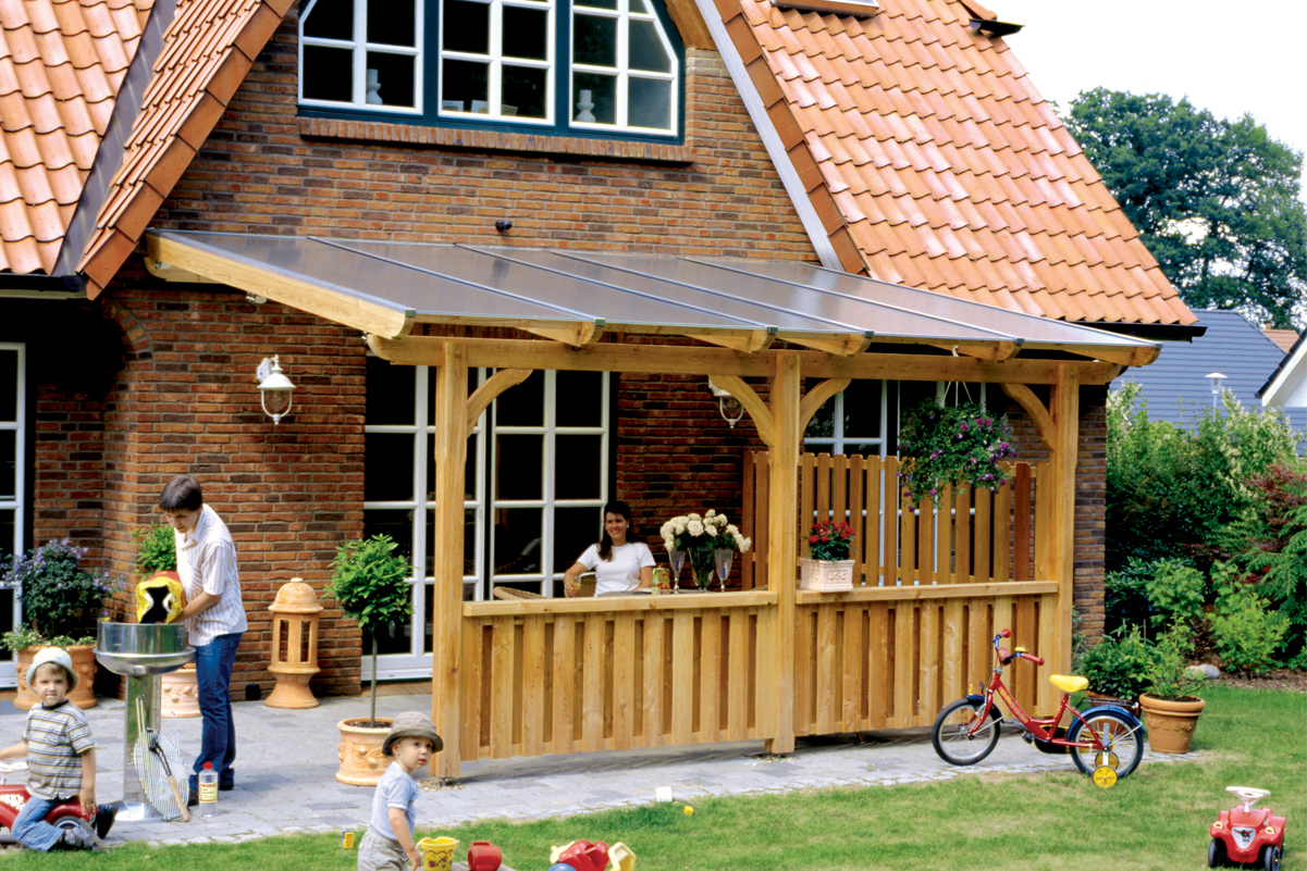 Brüstung Deckelschalung Douglasie