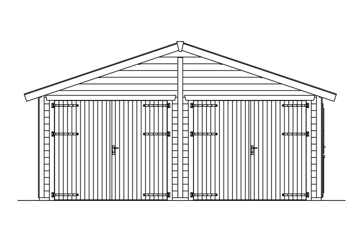 Holzgarage Varberg bei leitermann.de günstig kaufen Holzgarage Varberg