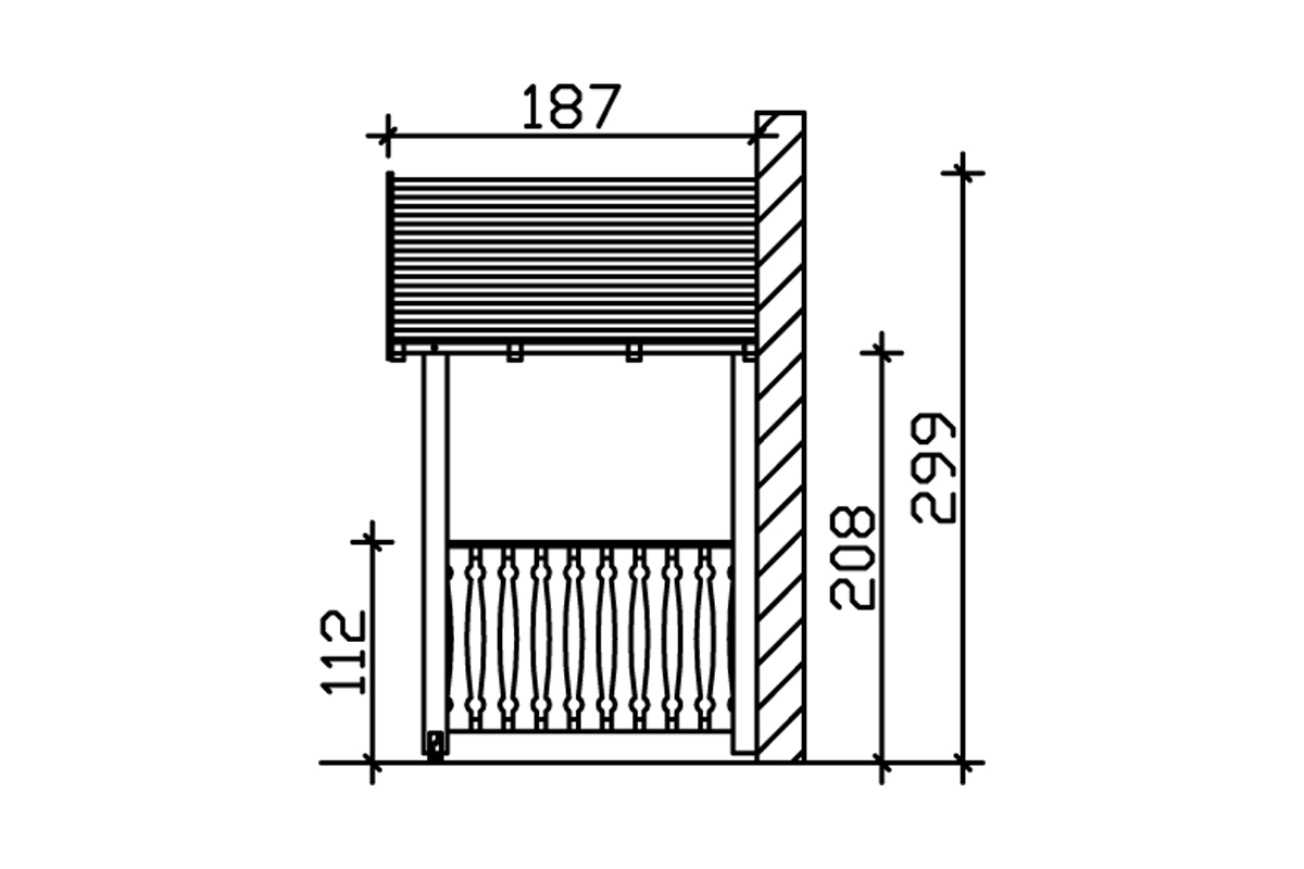 Vordach Stralsund 8 Satteldach bei leitermann.de günstig kaufen Vordach Stralsund 8 Satteldach
