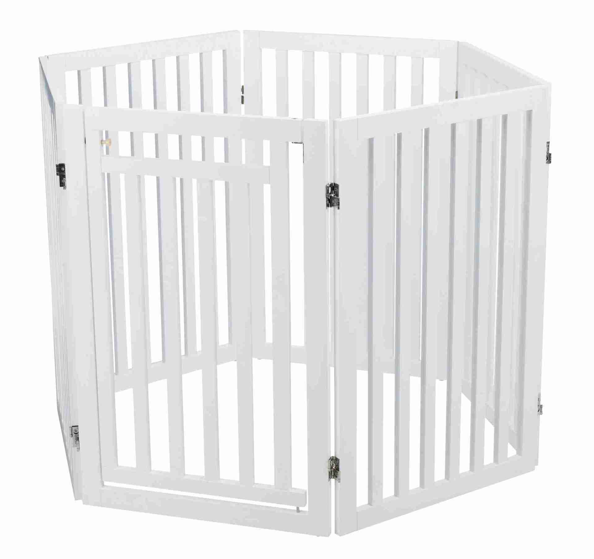 Hunde-Absperrgitter mit Tür, 4-teilig