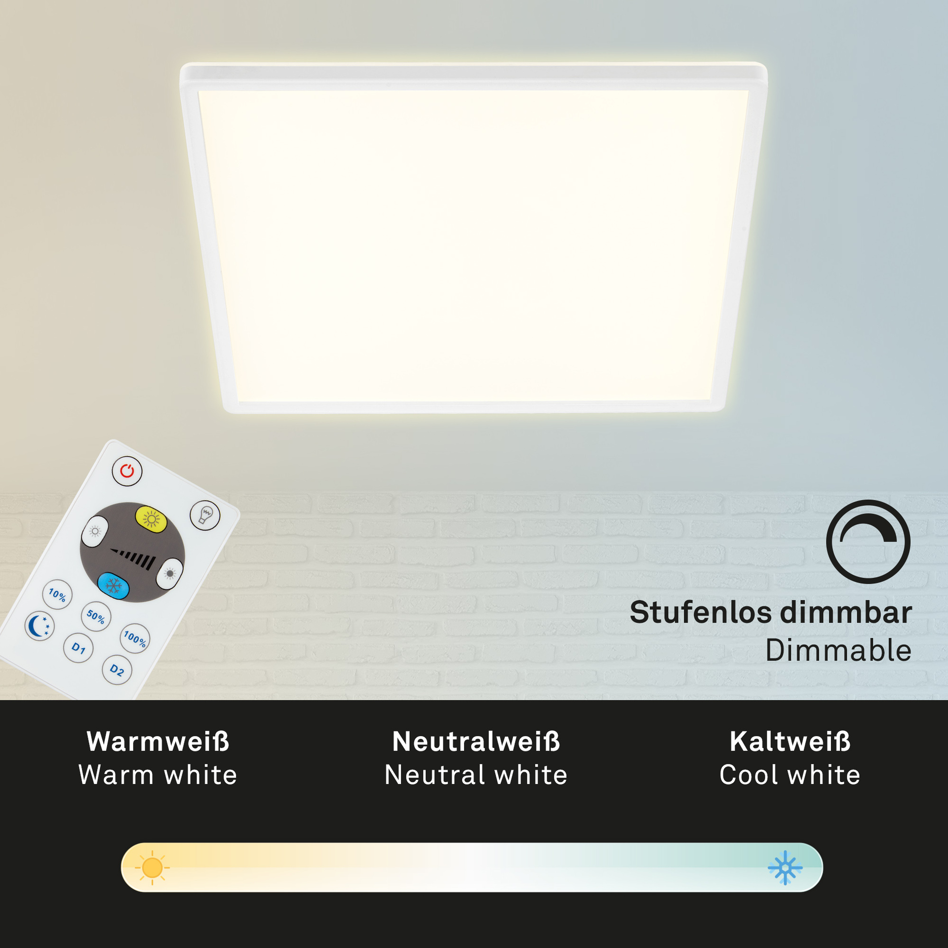 SLIM LED CCT Panel ultraflach, weiß
