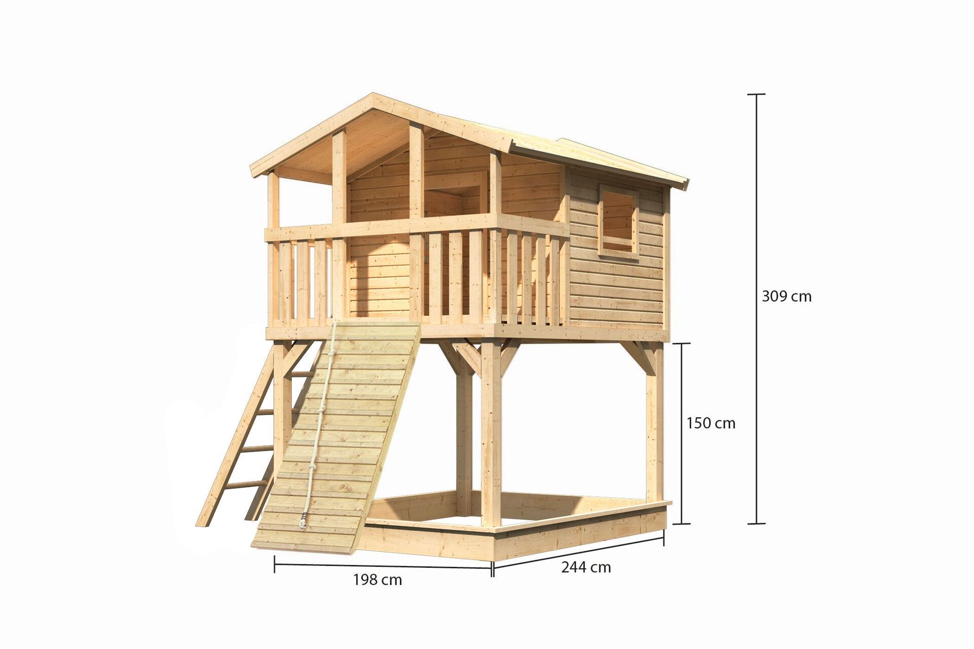 Stelzenhaus Benjamin 1,98x2,43x3,09m