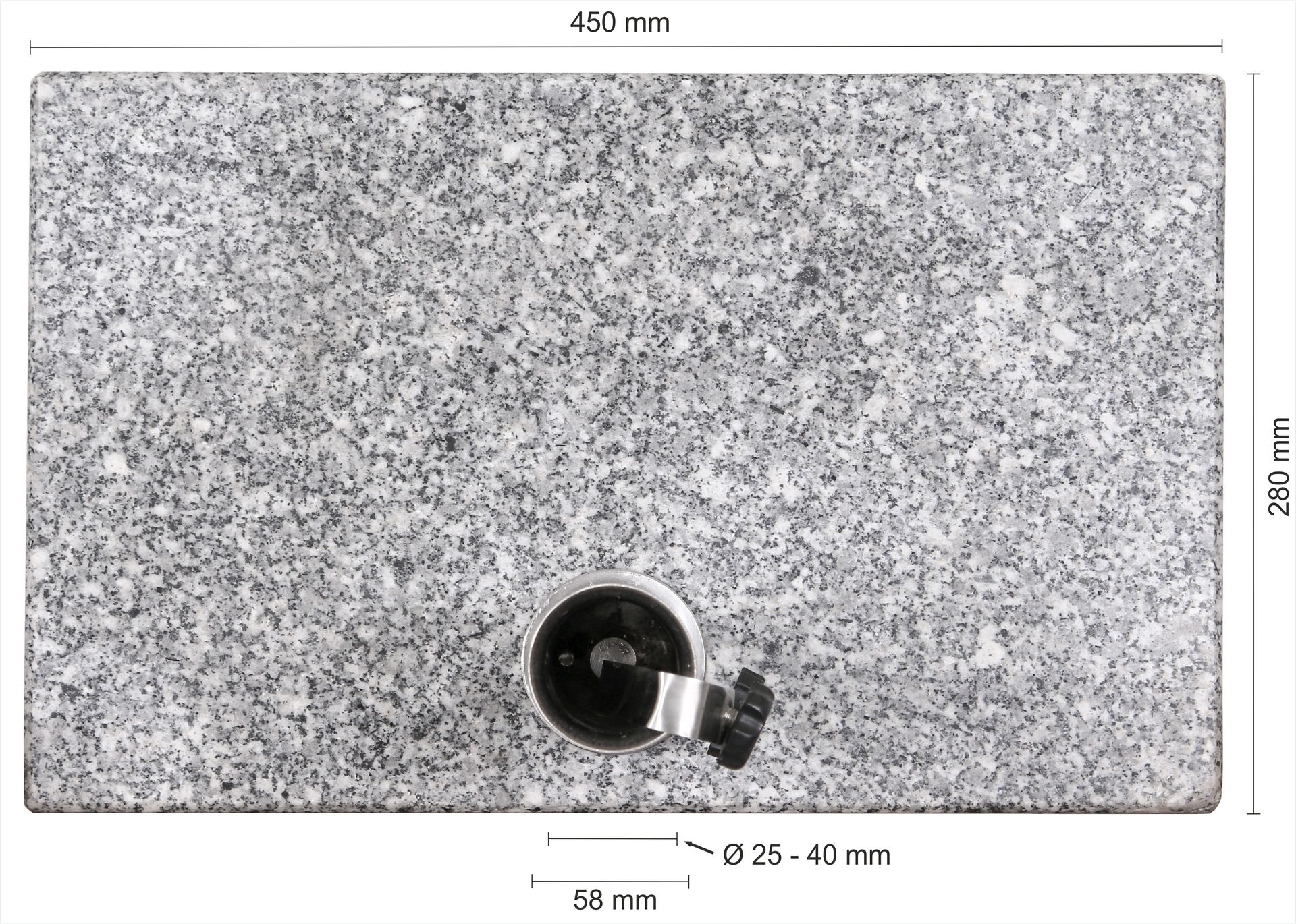 Granit-Balkonschirmständer, ca. 25kg bei leitermann.de günstig kaufen Granit-Balkonschirmständer, ca. 25kg