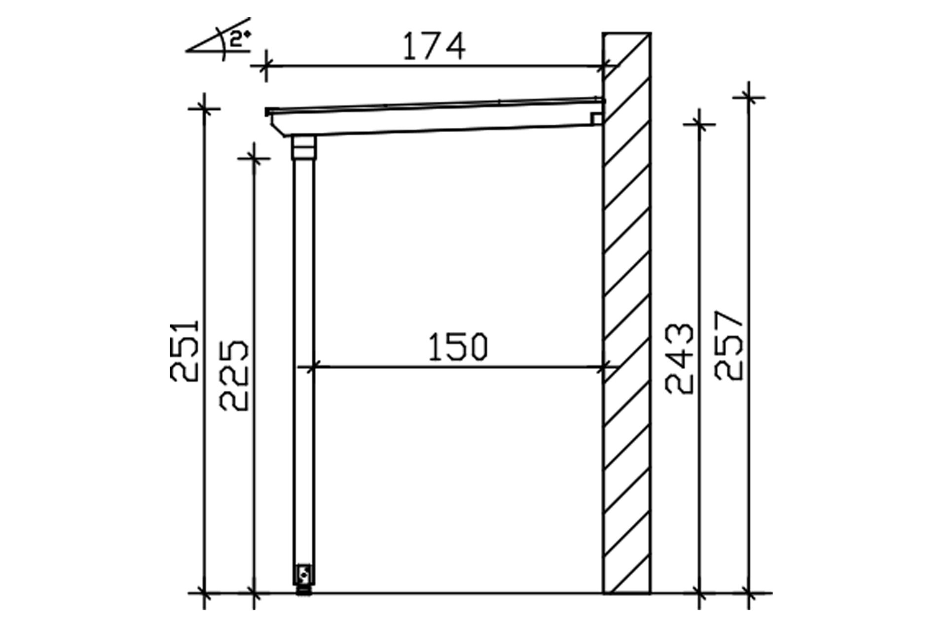 Vordach Anklam 2 bei leitermann.de günstig kaufen Vordach Anklam 2
