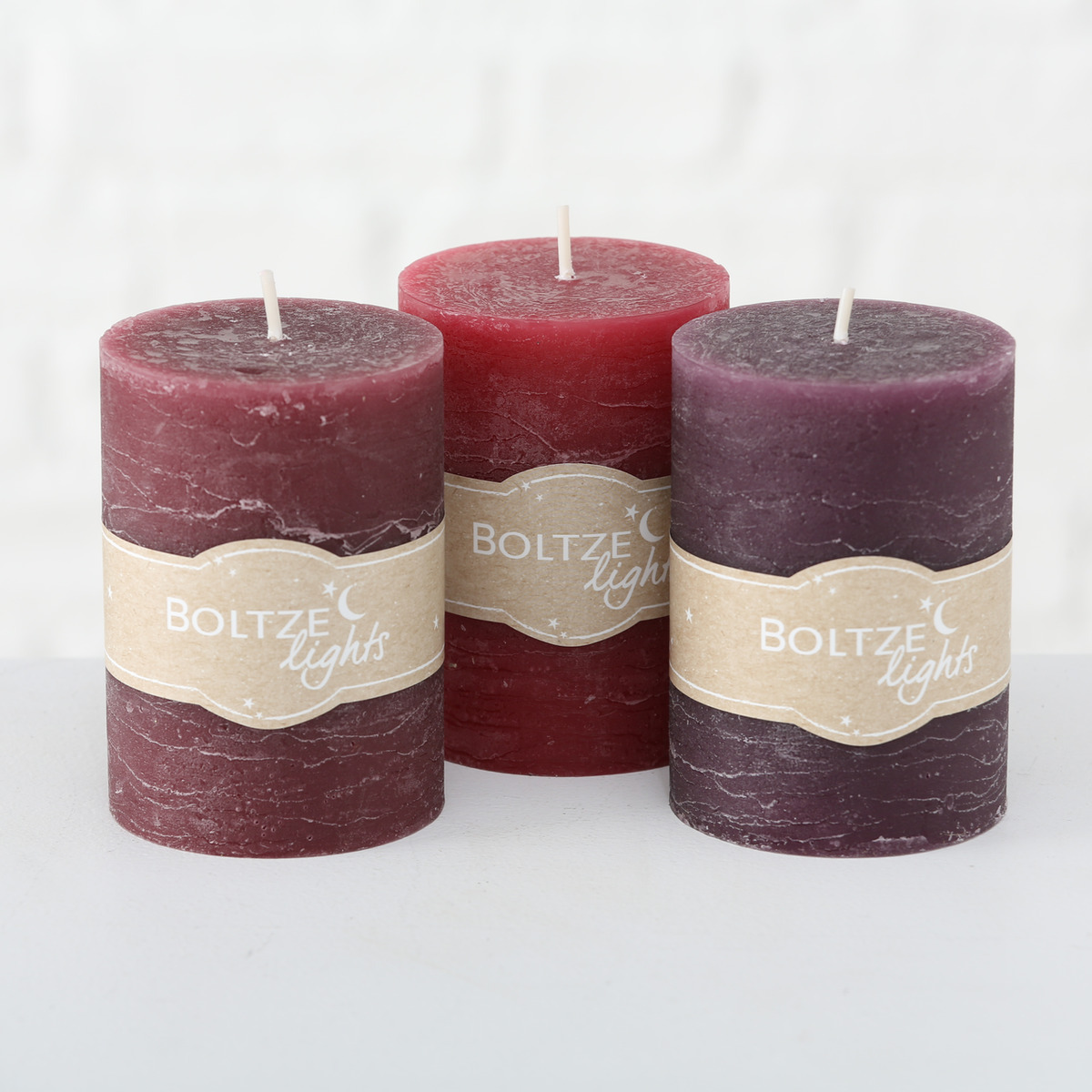 Stumpenkerze 3-fach sortiert bei leitermann.de günstig kaufen Stumpenkerze 3-fach sortiert