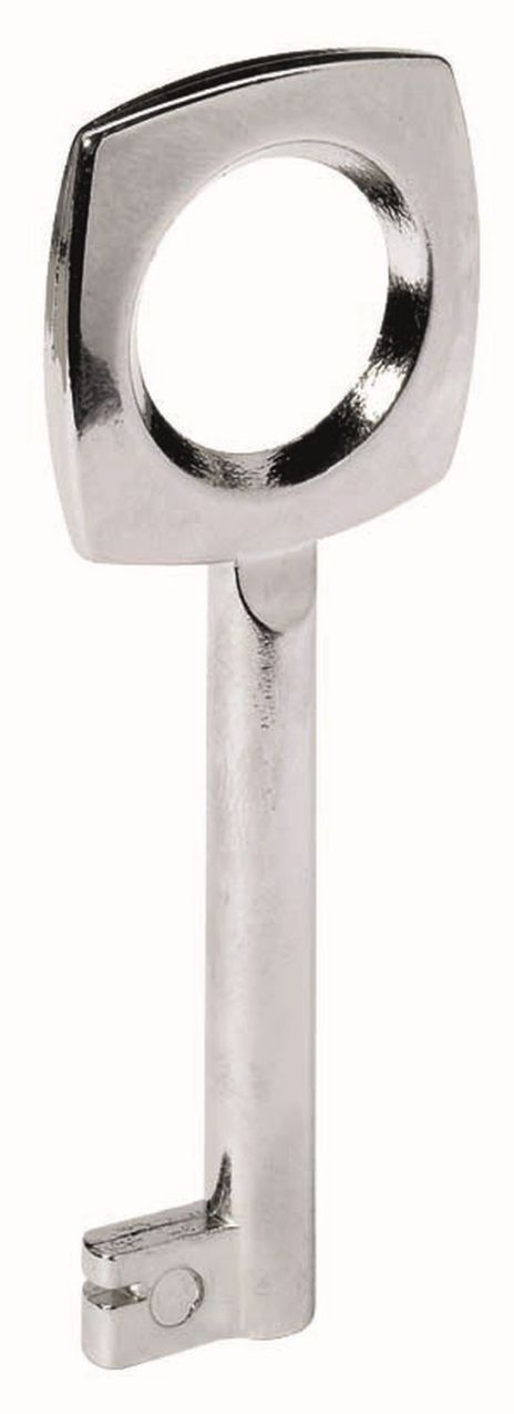 Buntbart-Schlüssel, 65 x 4 mm, Stahl, vernickelt