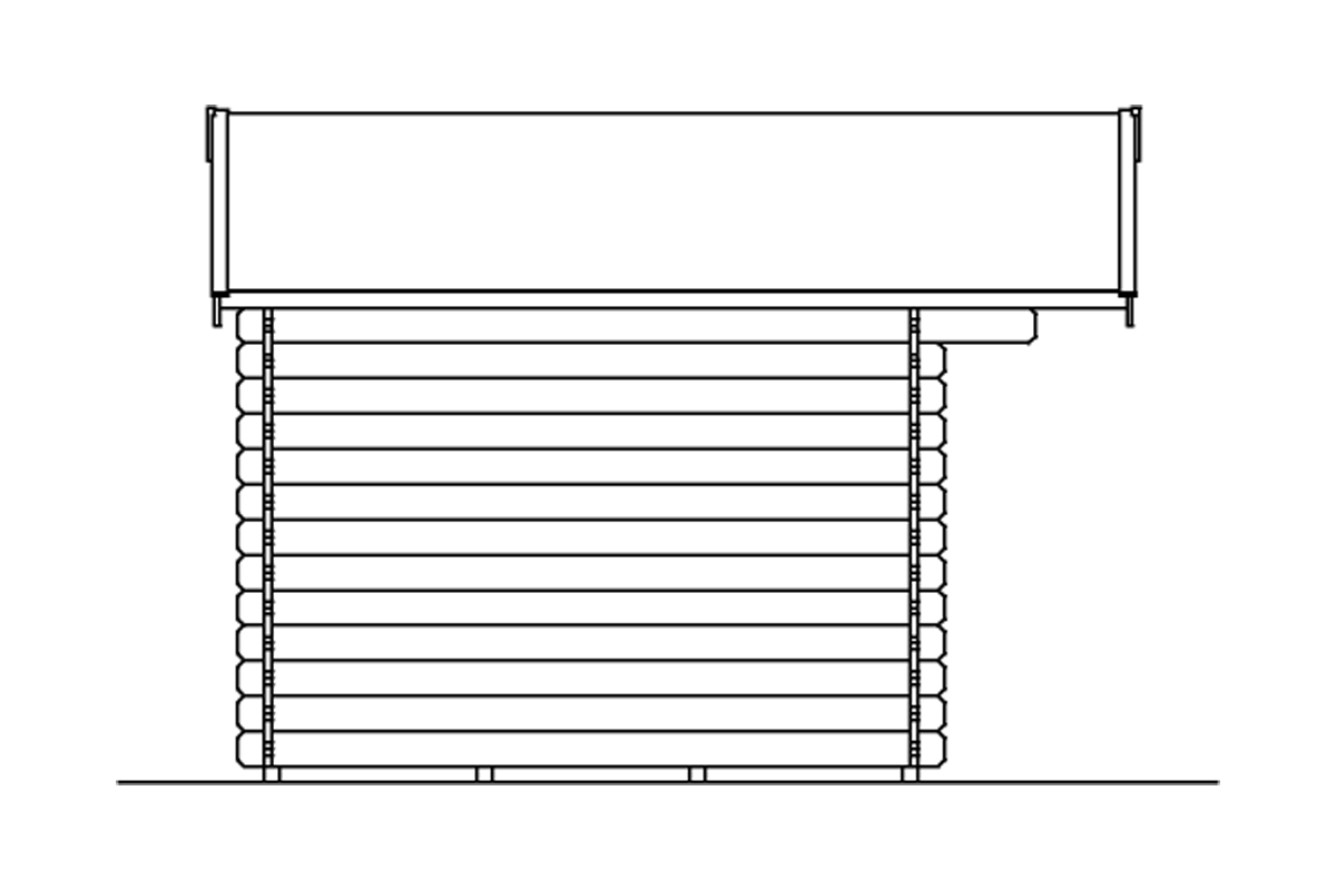 Gartenhaus Faro mit Vordach natur