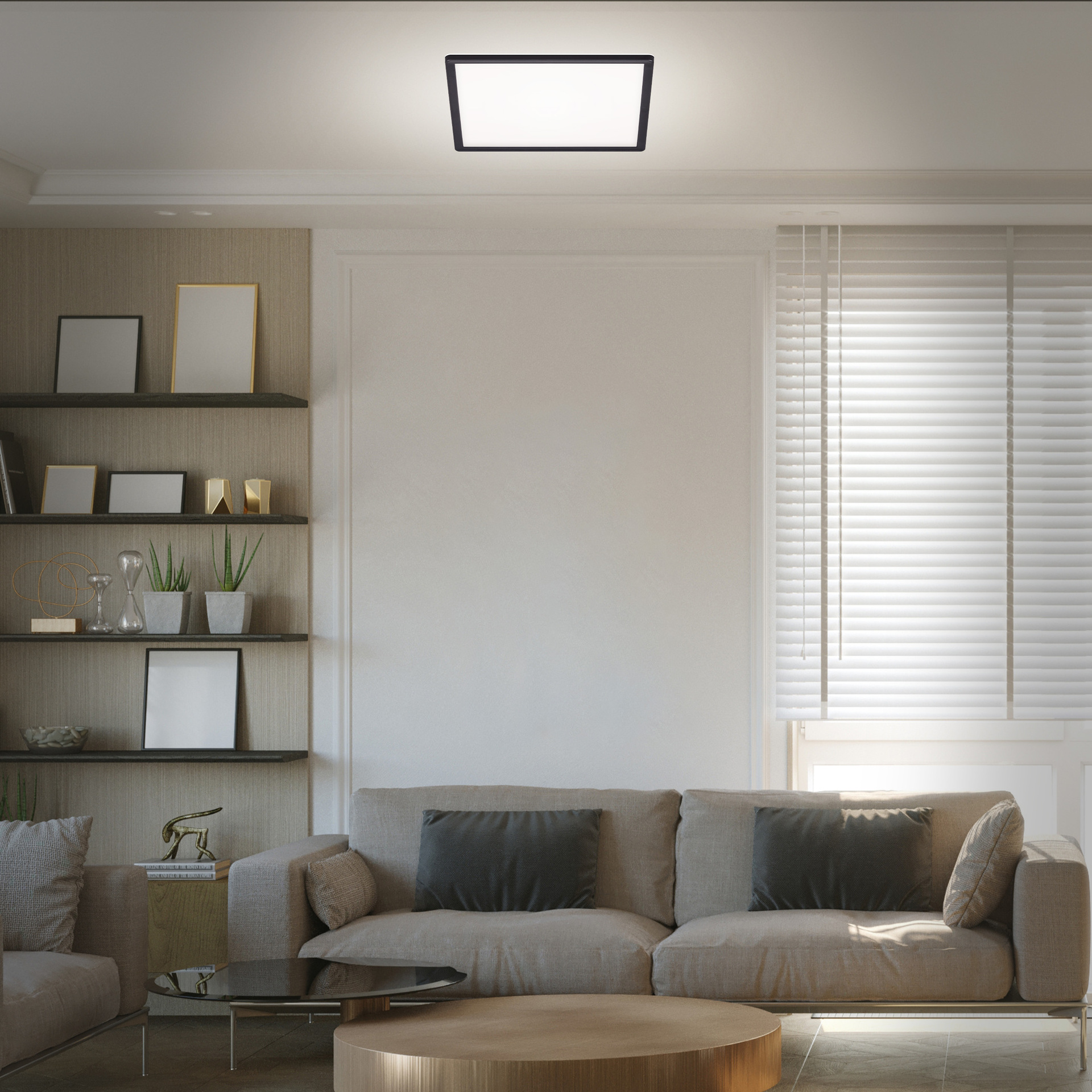 SLIM Ultraflaches LED Panel mit LED Backlight, schwarz