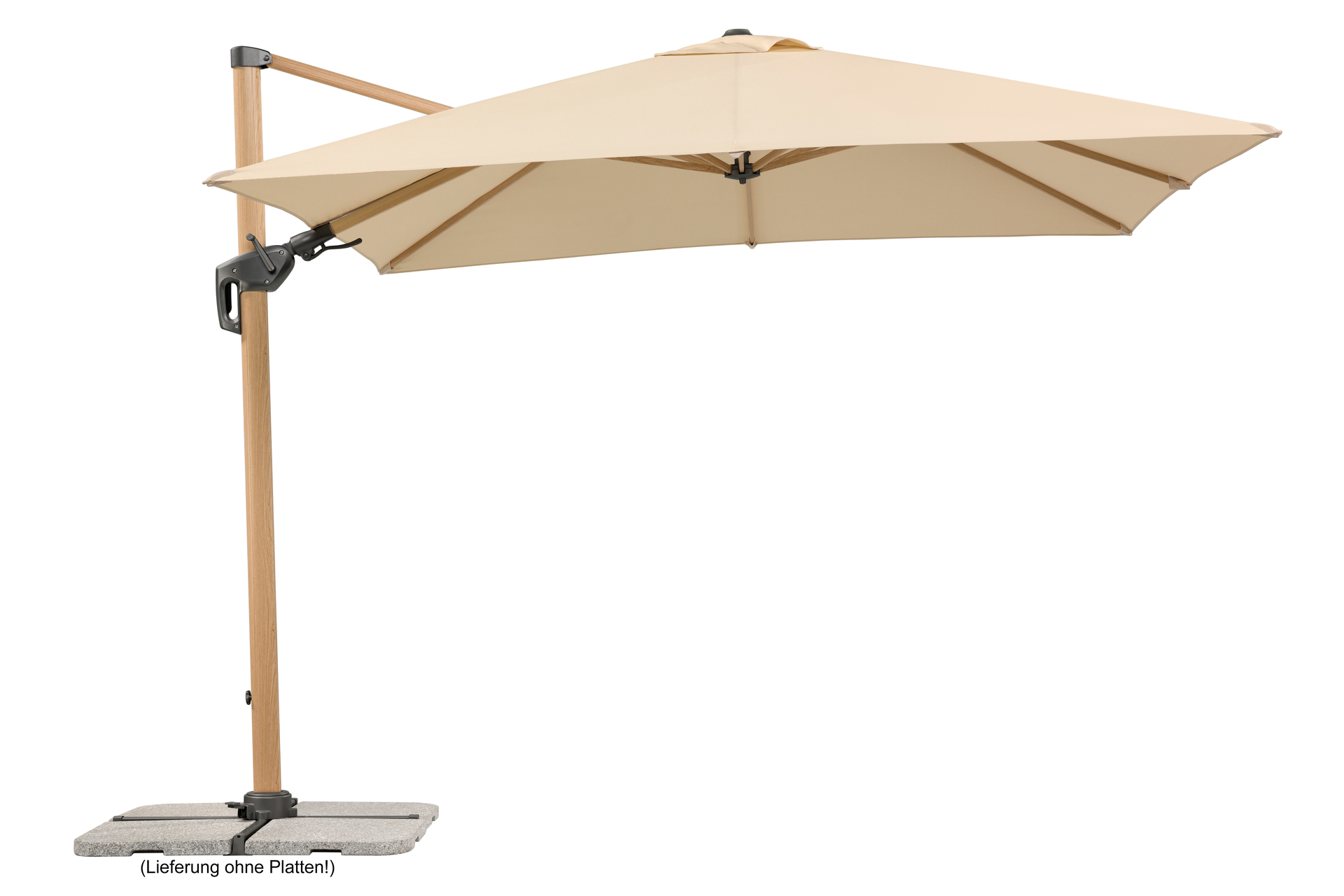 Ampelschirm Rhodos Twist Woody 300x300/8cm bei leitermann.de günstig kaufen Ampelschirm Rhodos Twist Woody 300x300/8cm