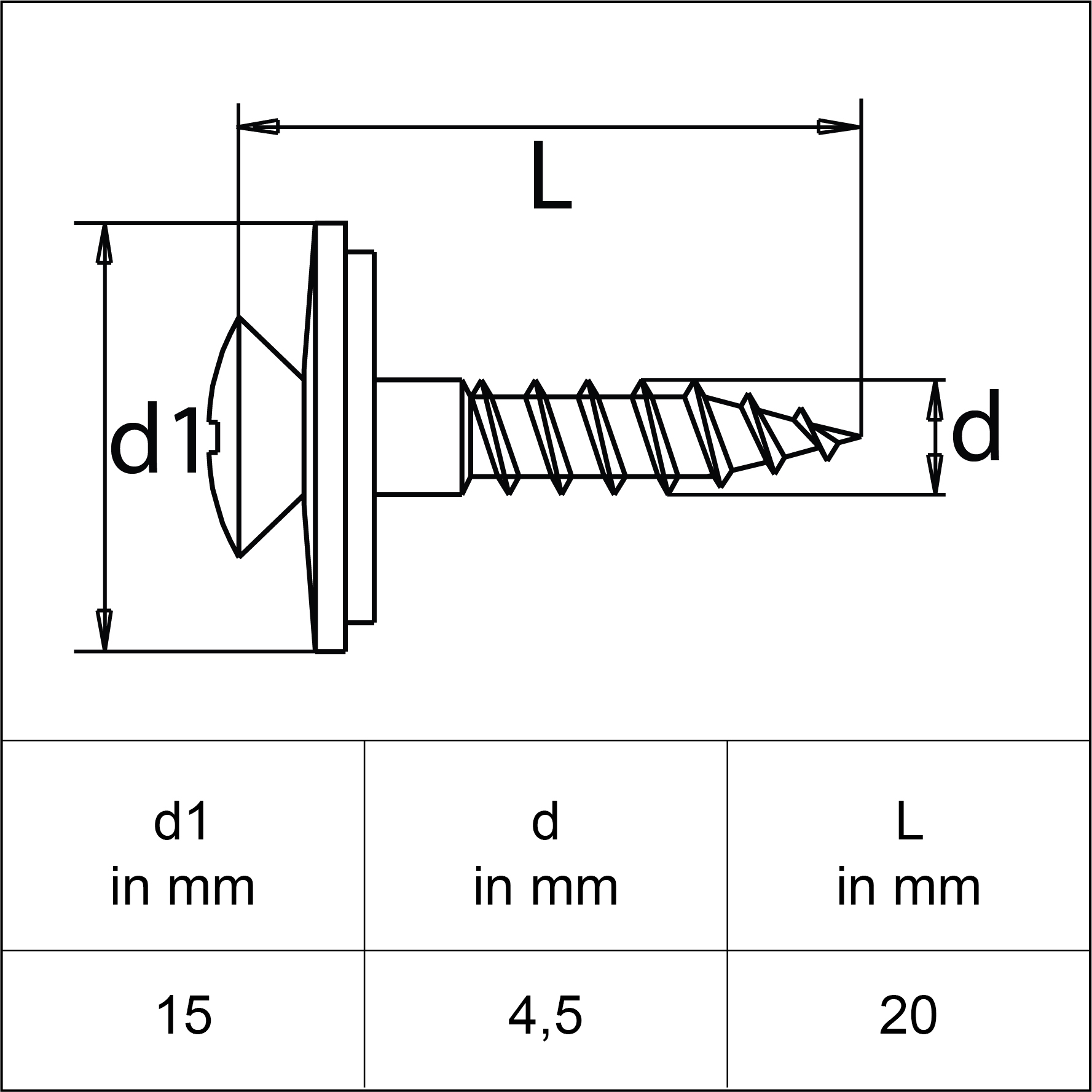 Spenglerschrauben, 25 Stück