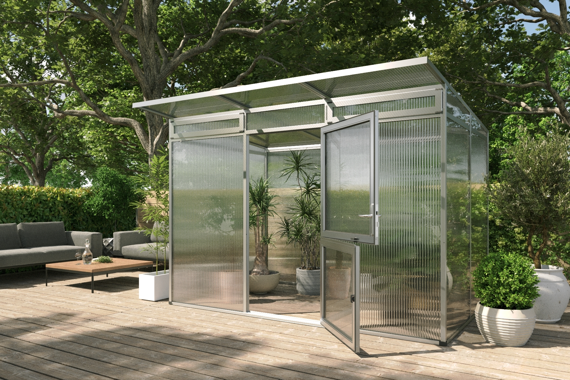 Gewächshaus Santini bei leitermann.de günstig kaufen Gewächshaus Santini