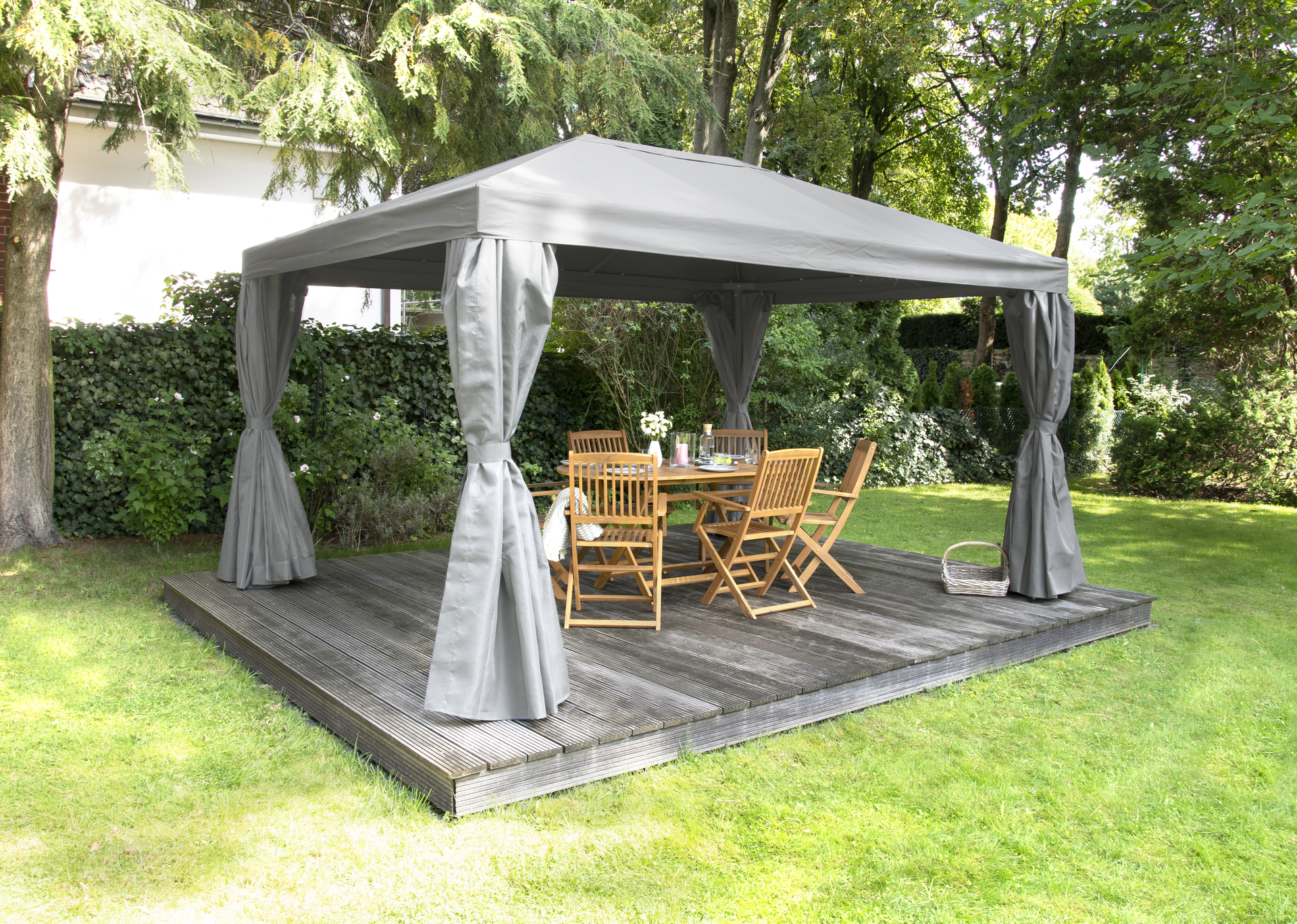 Alu/Stahl Pavillon 3x4m inkl. Seitenteilen bei leitermann.de günstig kaufen Alu/Stahl Pavillon 3x4m inkl. Seitenteilen