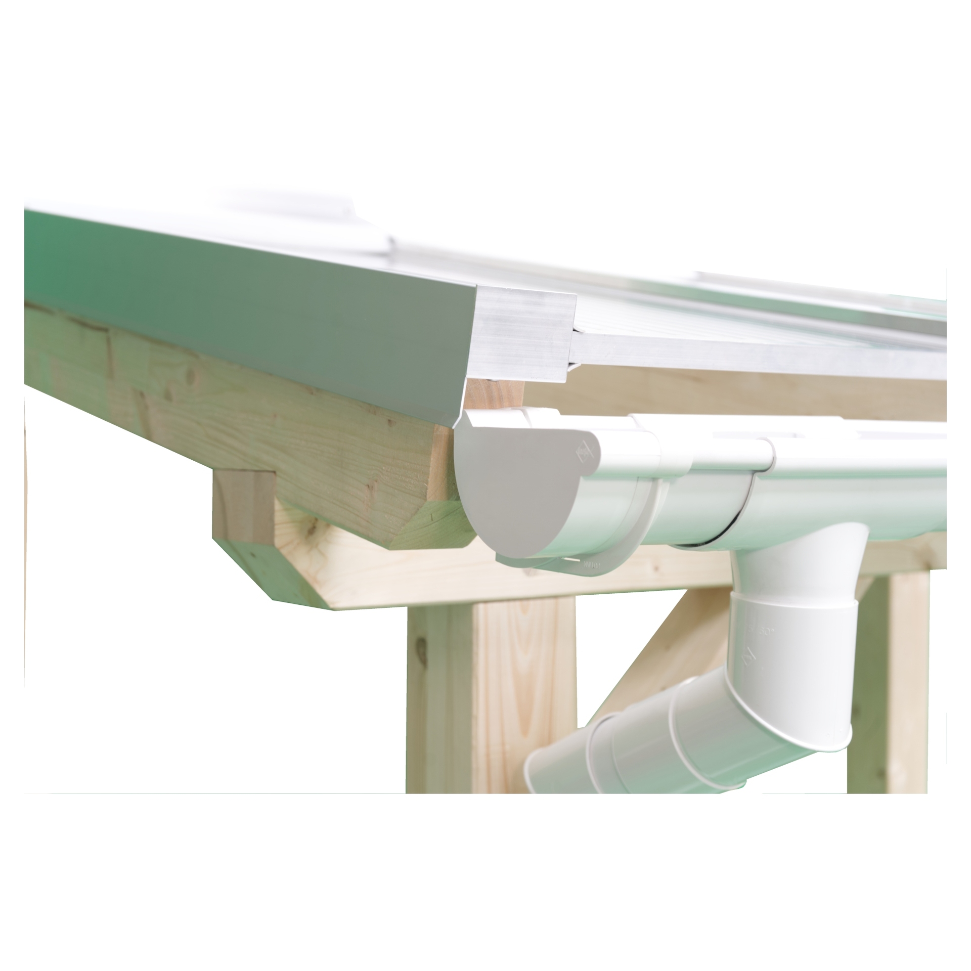 KATTO-Terrassenüberdachung, Leimholzbausatz mit Polyclear