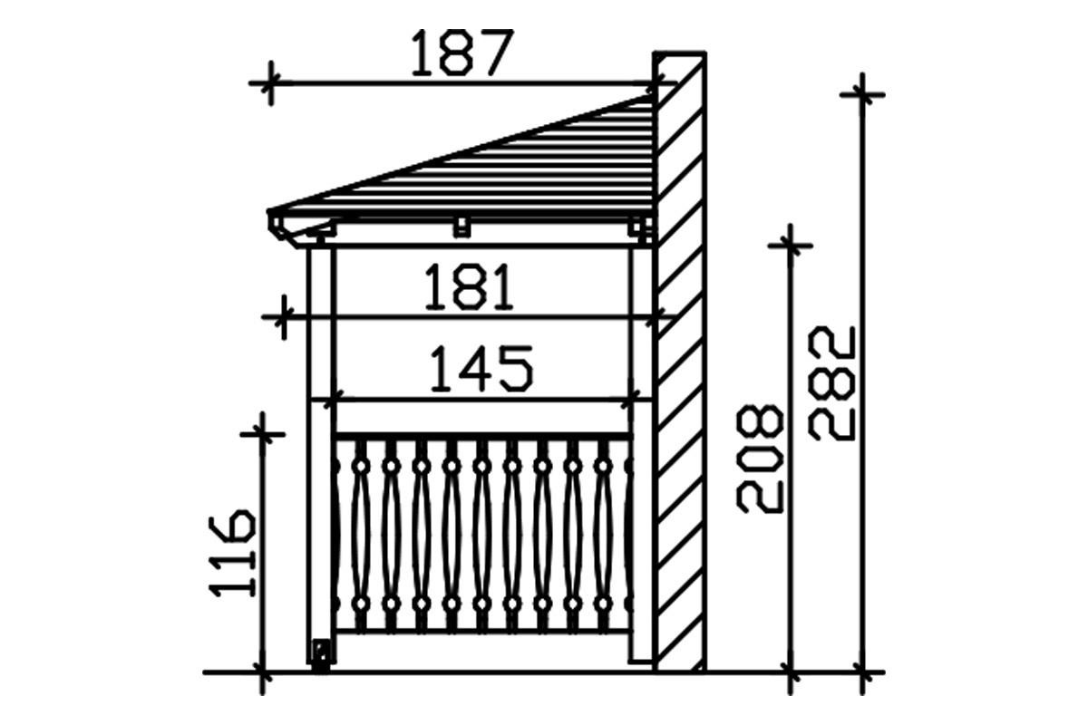 Vordach Wismar 8 Walmdach bei leitermann.de günstig kaufen Vordach Wismar 8 Walmdach