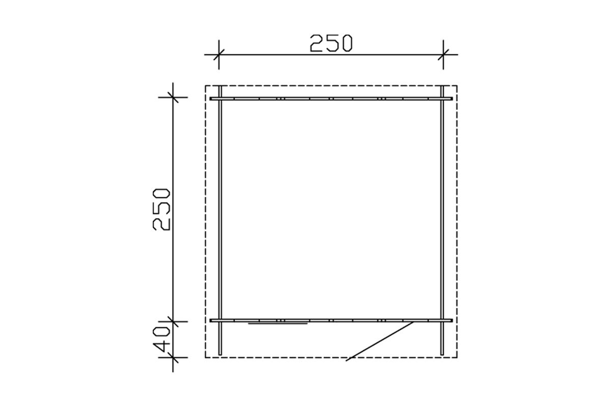 Gartenhaus Porto mit Vordach natur
