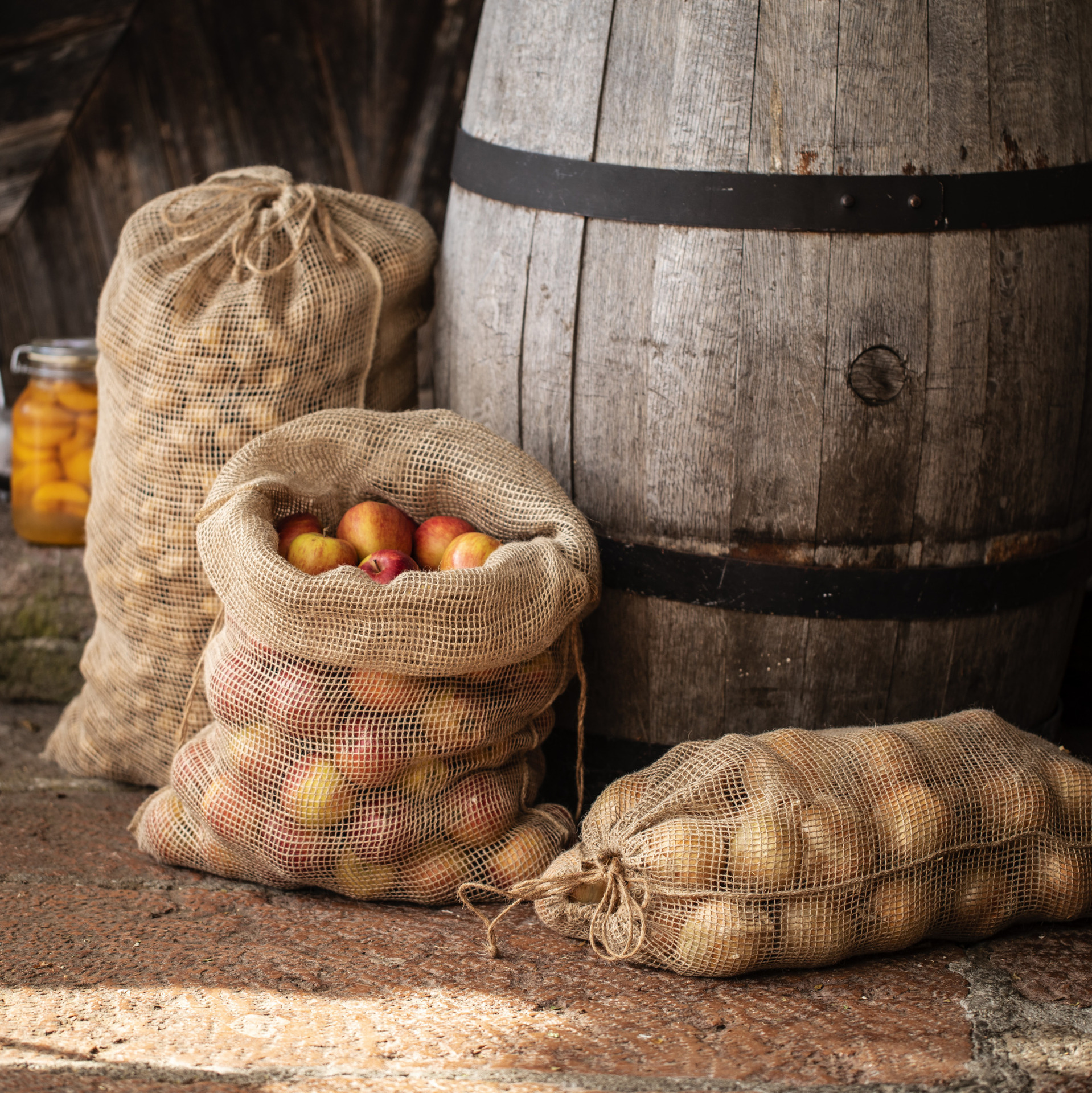 Jute Netzsäcke Large