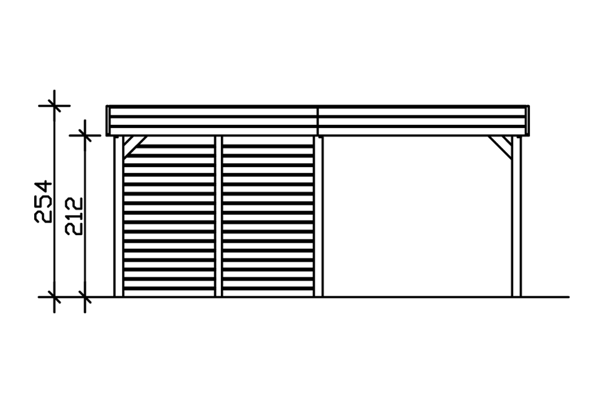 Carport Friesland Set m. Abstellraum bei leitermann.de günstig kaufen Carport Friesland Set m. Abstellraum