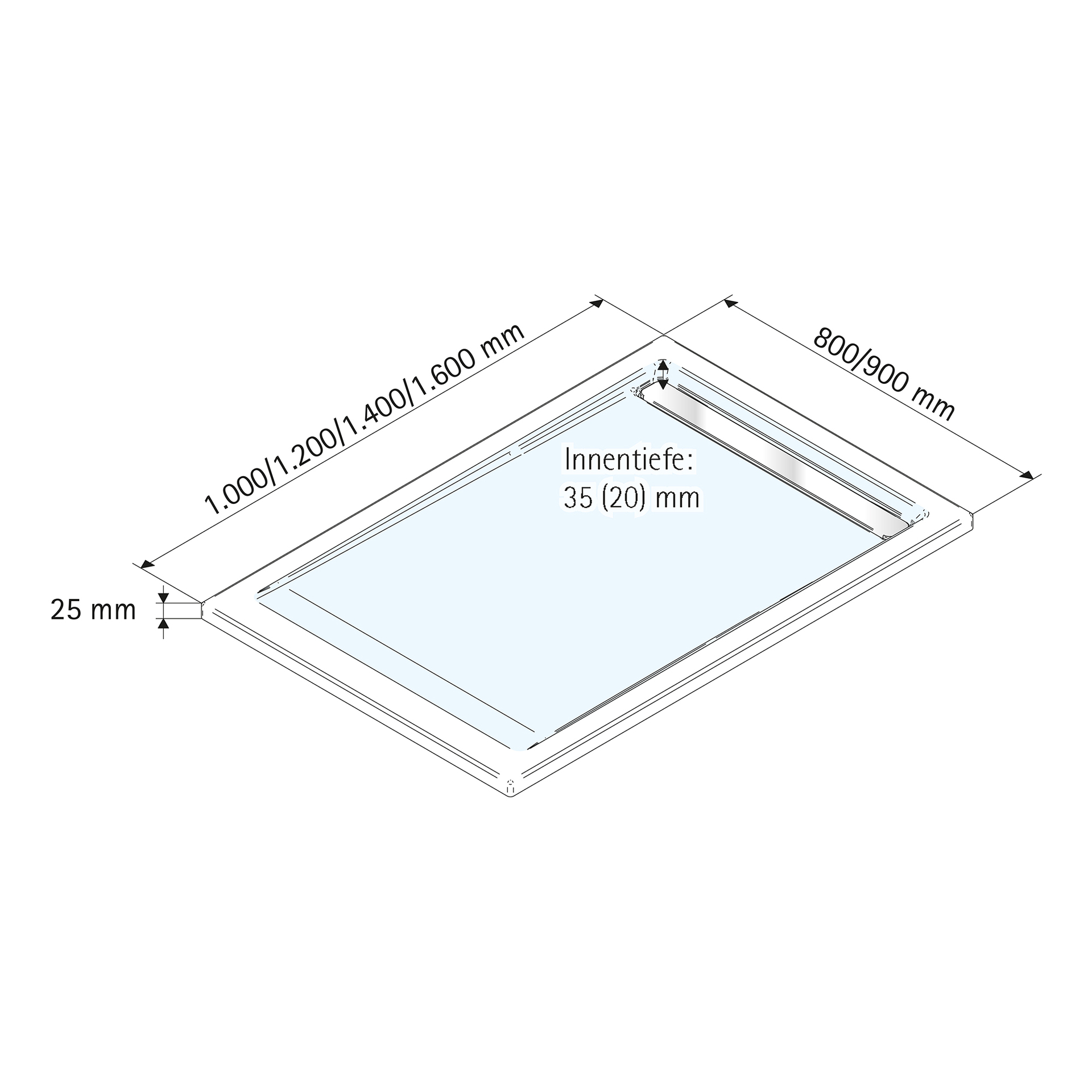 ExpressPlus Duschwanne Rinne (chrom) extraflach, alpinweiß, 90x100cm bei leitermann.de günstig kaufen ExpressPlus Duschwanne Rinne (chrom) extraflach, alpinweiß, 90x100cm