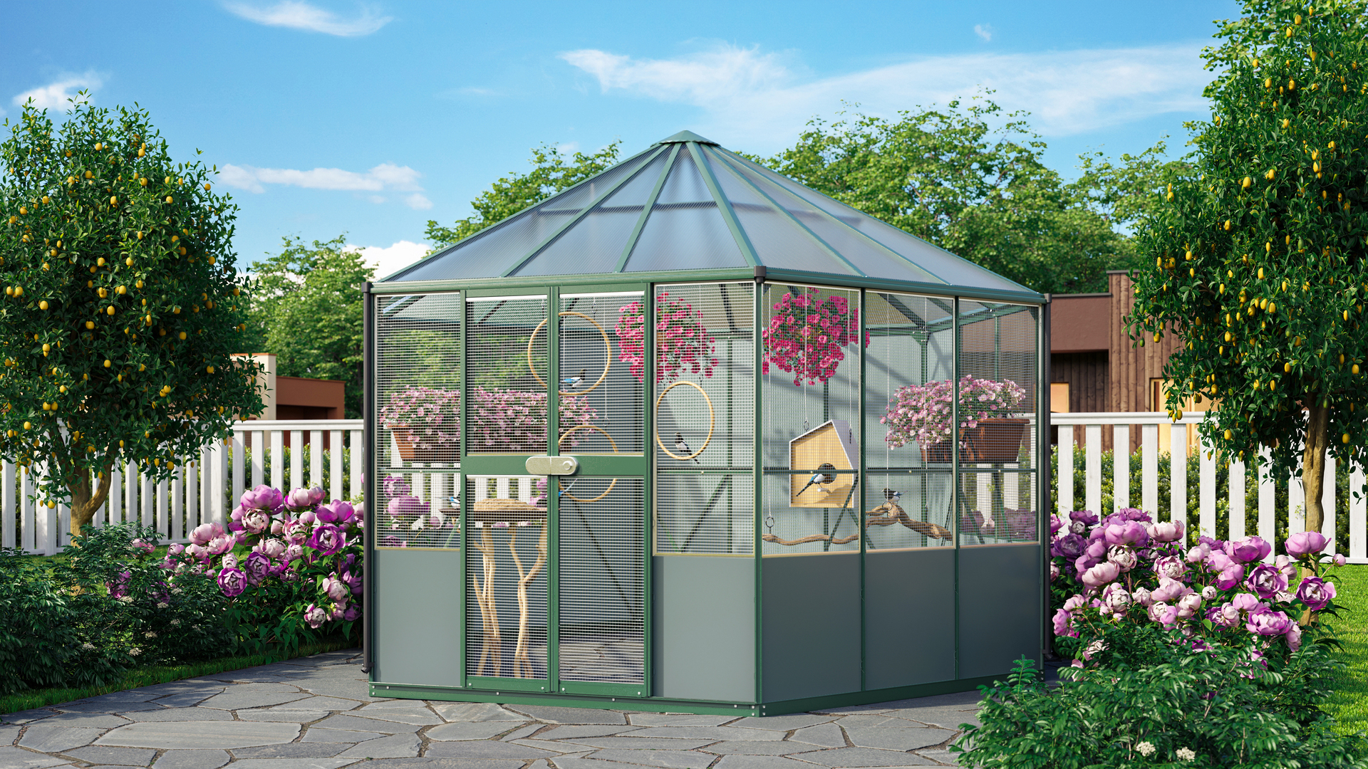 Vogelvoliere Circus 9000, 377x338cm