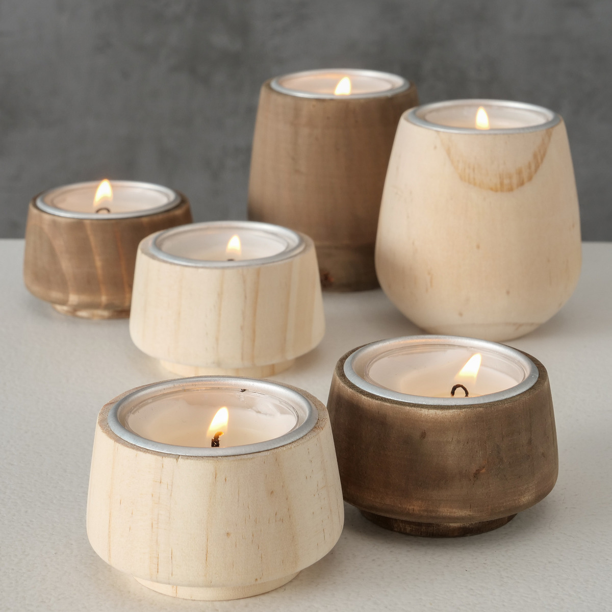 Teelichthalter Allaro, 3 tlg., Dekor 2-fach sortiert bei leitermann.de günstig kaufen Teelichthalter Allaro, 3 tlg., Dekor 2-fach sortiert