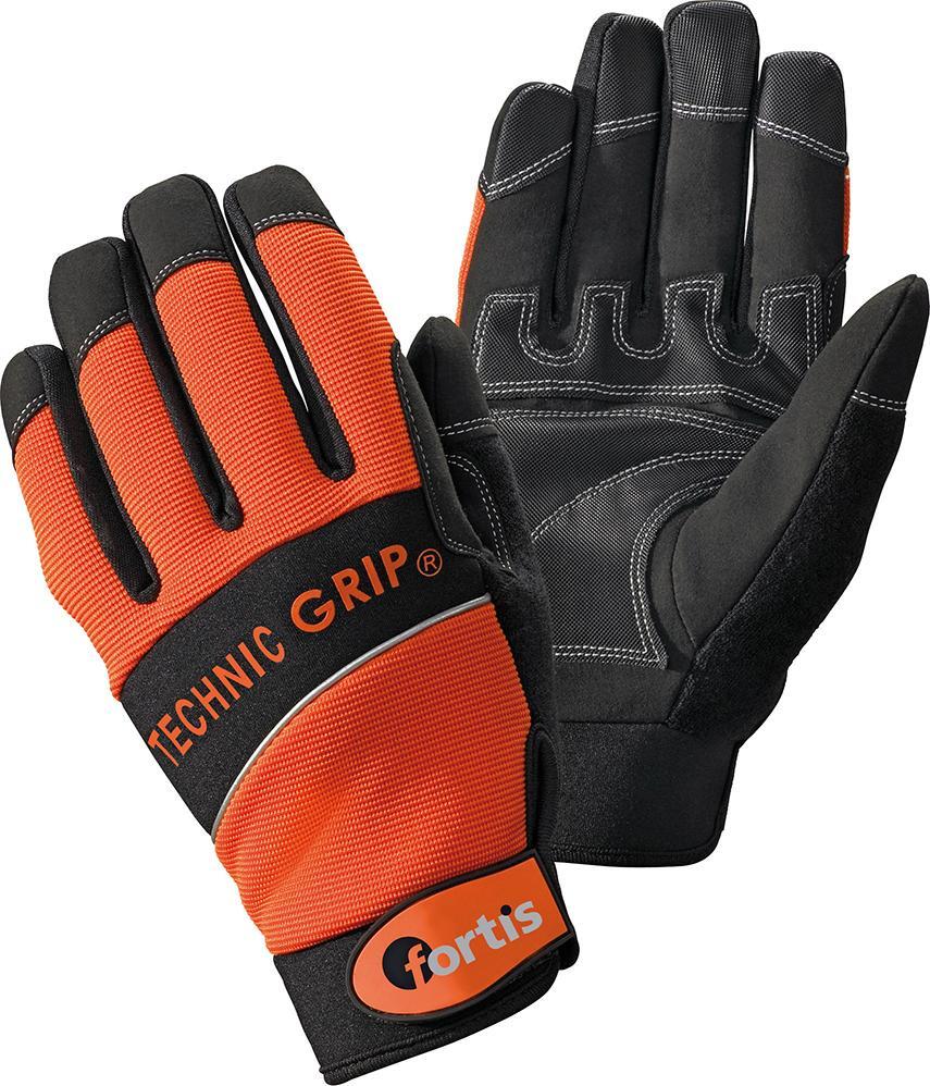 Handschuh TechnicGrip orange-schwarz FORTIS