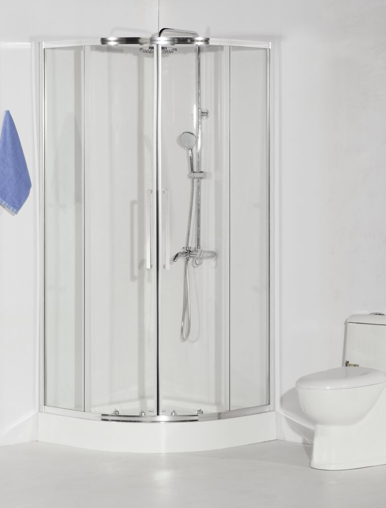 Purity Runddusche Easy Clean, 90x90x195cm, chrom