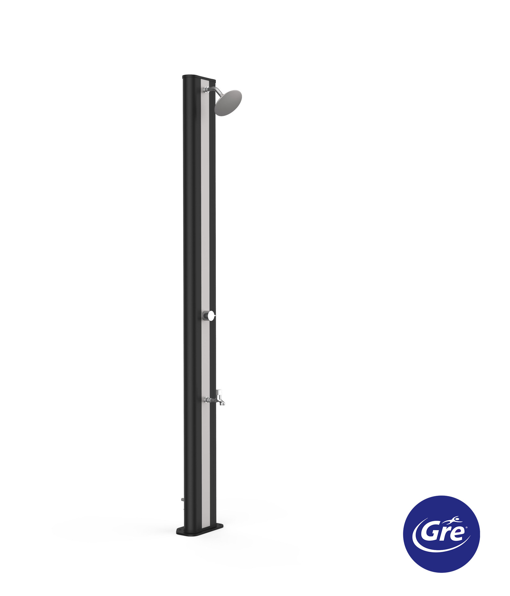 PVC Solardusche mit Fußdusche, 40l, schwarz