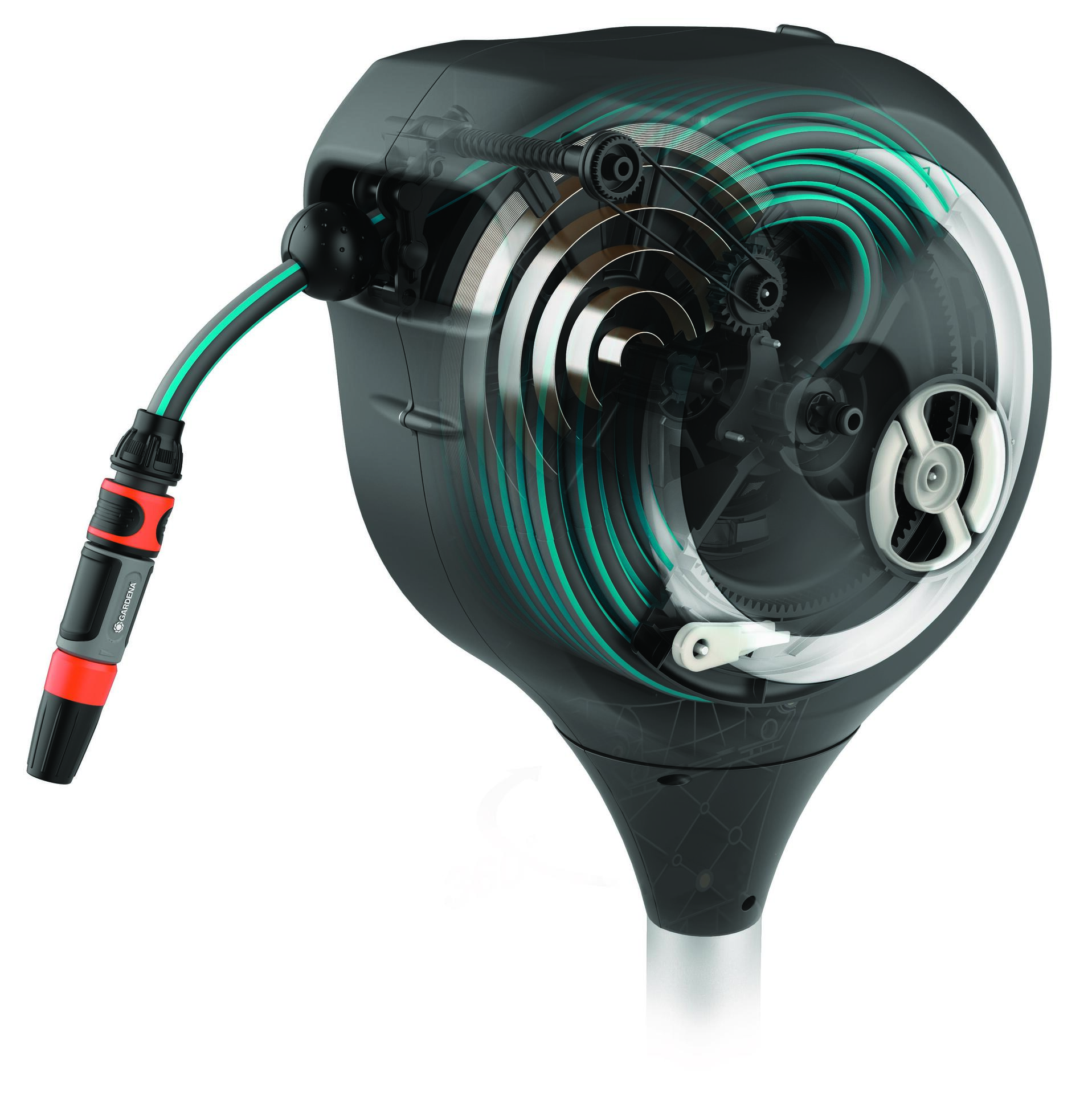 Garten-Schlauchbox RollUp M (weiß) 20 m