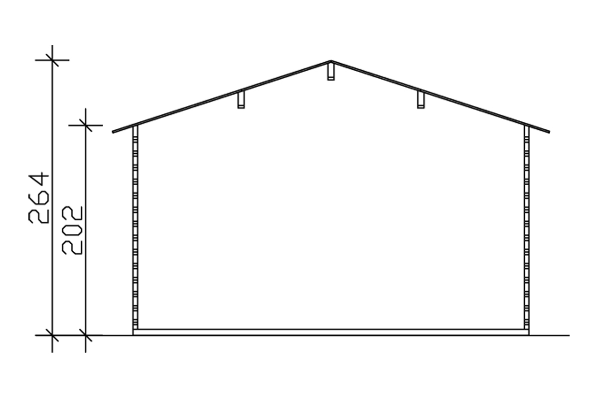 Gartenhaus Stavanger 1, mit Vordach 80cm natur