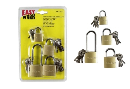 Vorhangschlosssatz, 4-tlg. 1x 38x105mm Stahl