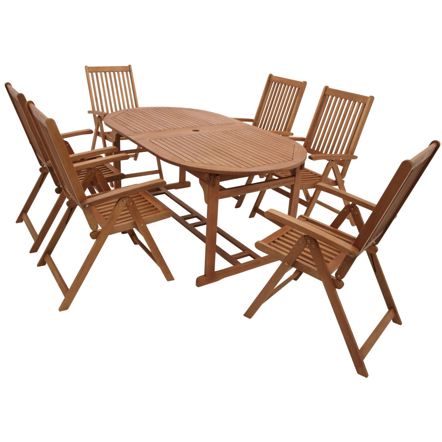 Garnitur 7-teilig, Eukalyptus geölt