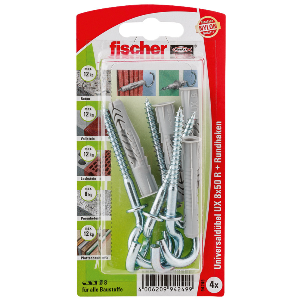 Universaldübel UX RH, 4 Stück