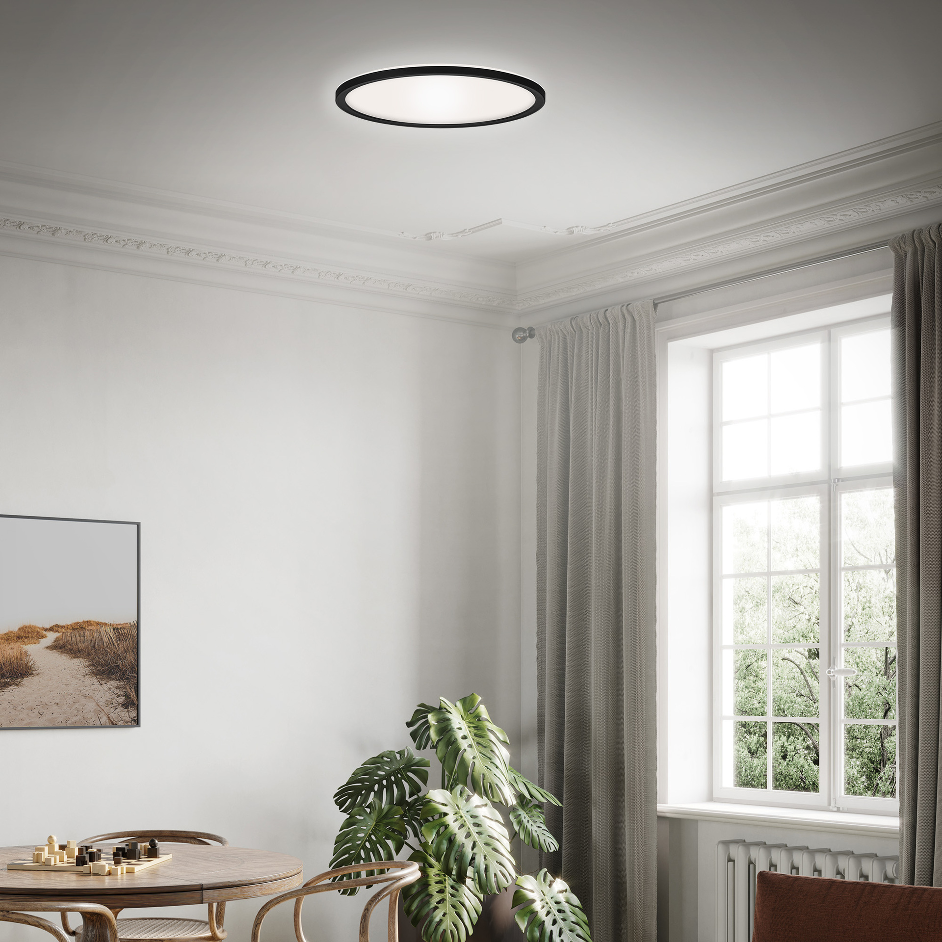 SLIM Ultraflaches LED Panel mit LED Backlight, schwarz