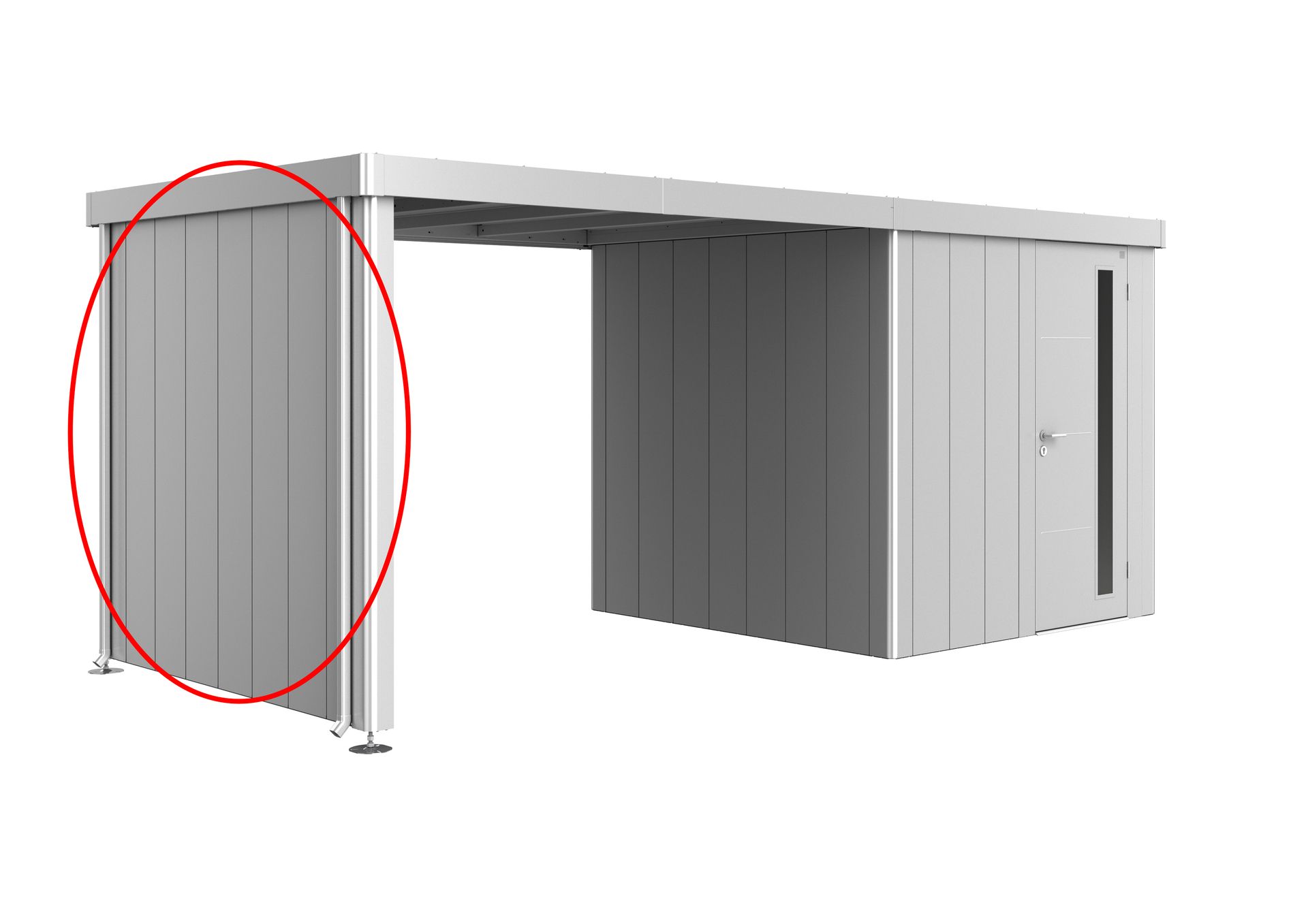 Seitenwand Für Seitendach zu Gerätehaus