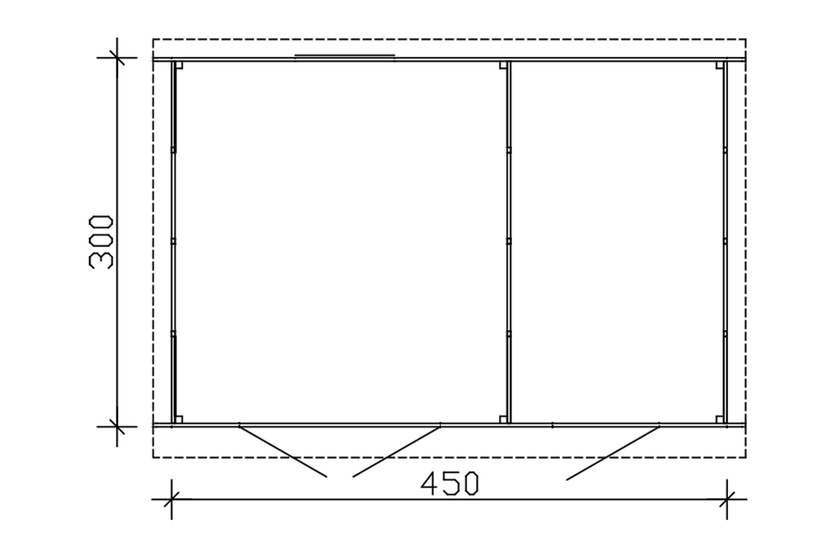 Gartenhaus Flex, 450 x 300 cm bei leitermann.de günstig kaufen Gartenhaus Flex, 450 x 300 cm