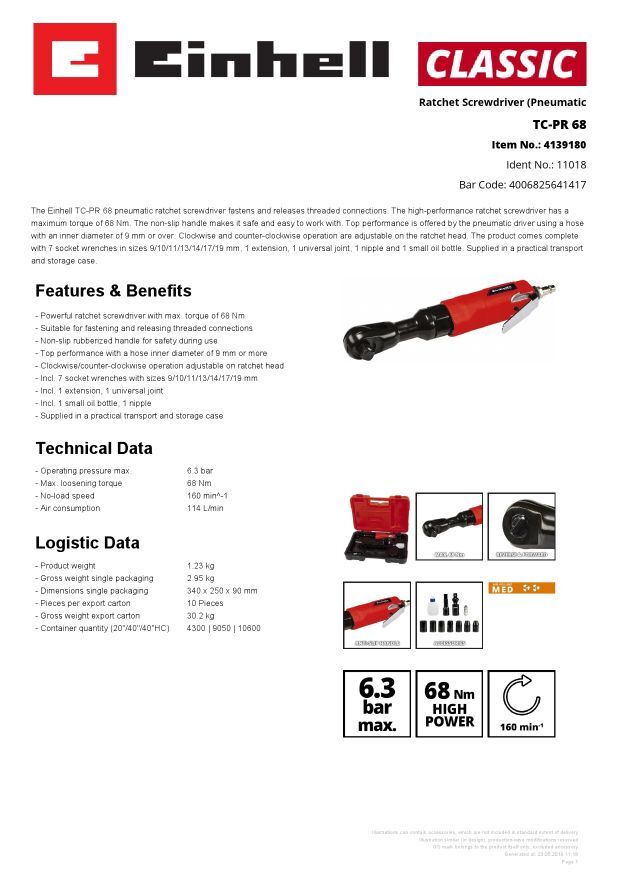 Ratschenschrauber TC-PR 68