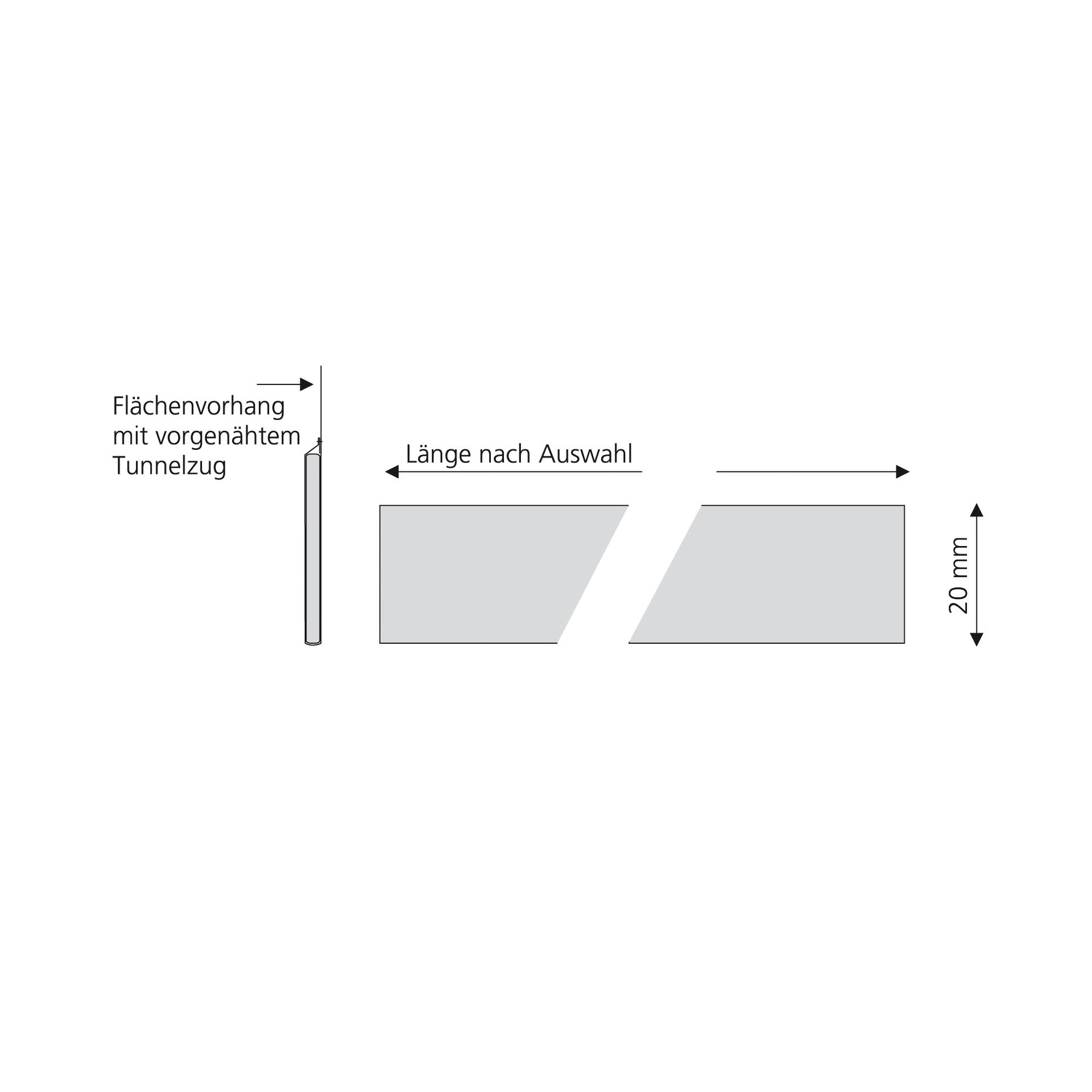 Beschwerungsstab Track für Flächenvorhangstoff Schiebevorhang