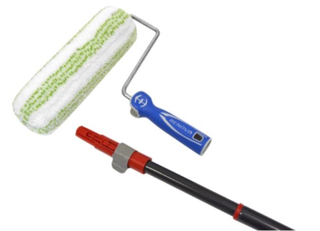 Fassadenrollerset, 3-teilig, inkl. Teleskopstange