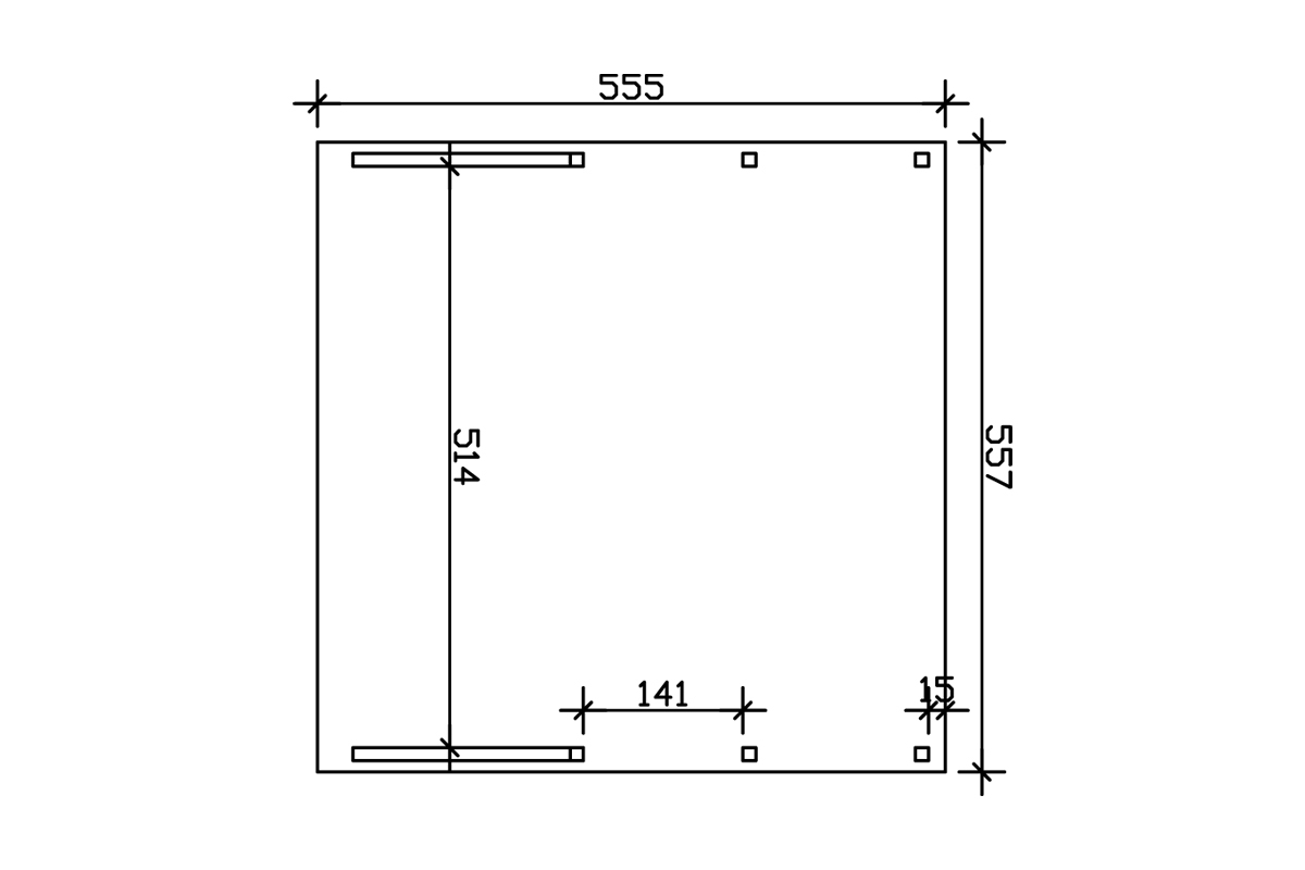 Carport Friesland Set mit 2 Einfahrtsbögen