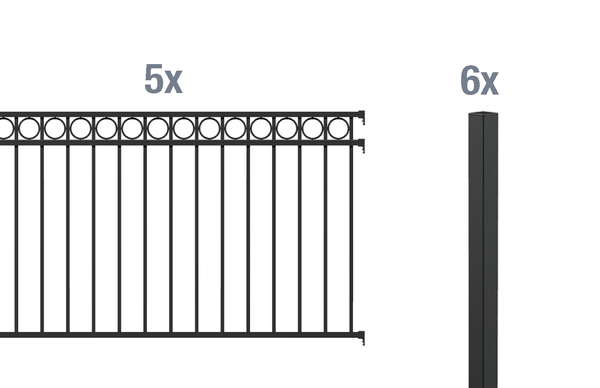 Grundset Zierzaun Circle 10m bei leitermann.de günstig kaufen Grundset Zierzaun Circle 10m