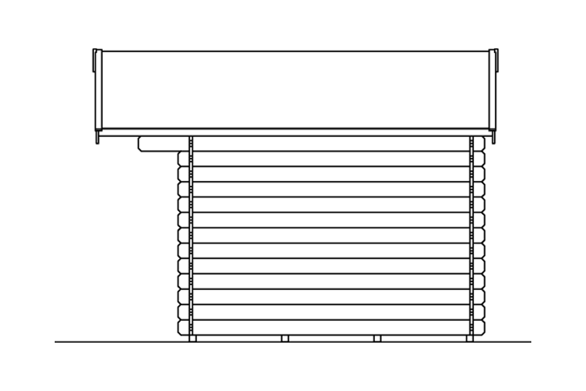 Gartenhaus Faro mit Vordach natur